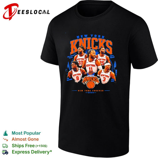 Jalen Brunson Karl-Anthony Towns Mikal Bridges OG Anunoby Josh Hart New York Knicks team shirt