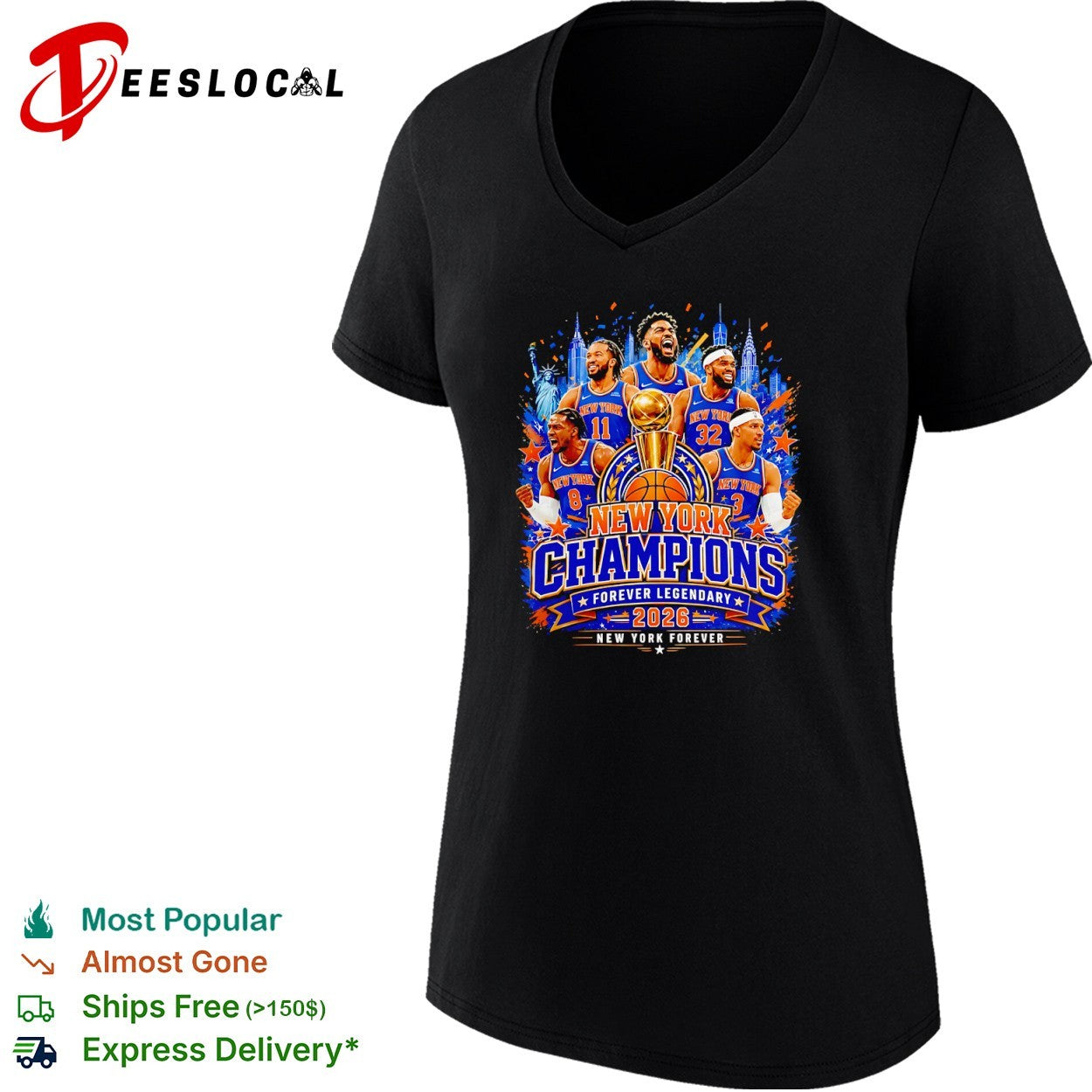 Jalen Brunson Karl Anthony Towns New York Knicks 2026 Champions Forever Legendary shirt