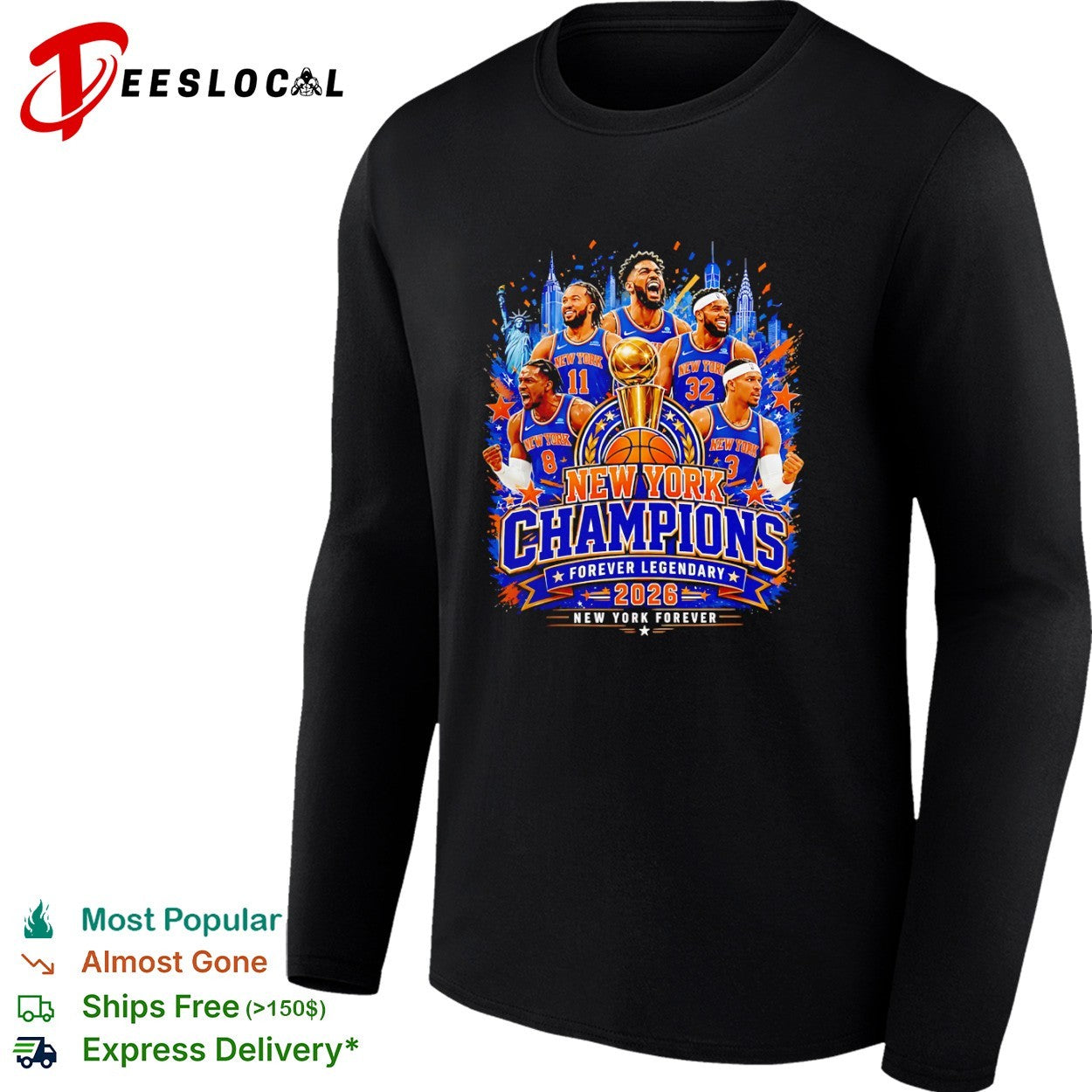 Jalen Brunson Karl Anthony Towns New York Knicks 2026 Champions Forever Legendary shirt