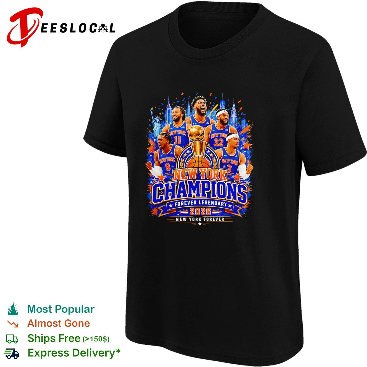 Jalen Brunson Karl Anthony Towns New York Knicks 2026 Champions Forever Legendary shirt