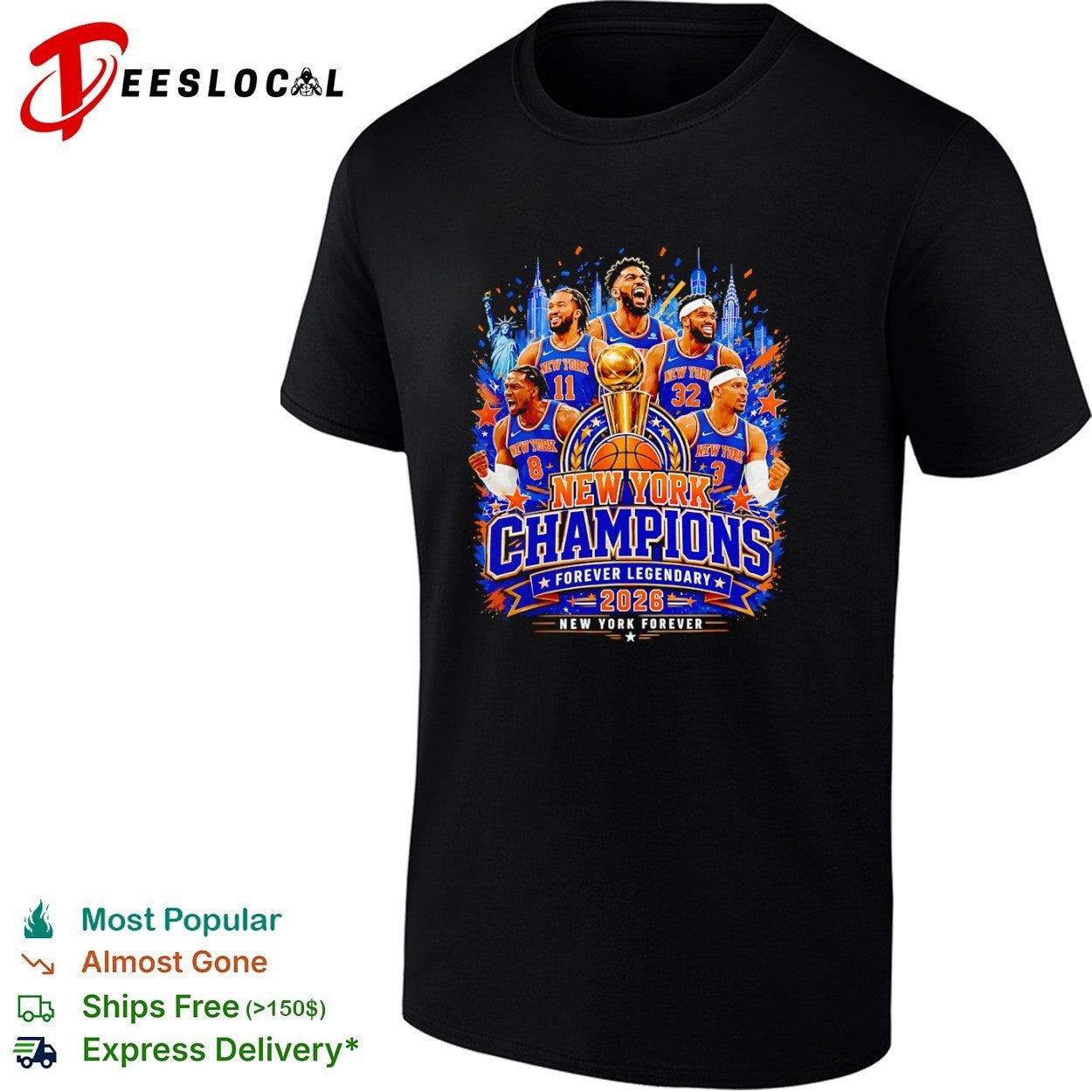 Jalen Brunson Karl Anthony Towns New York Knicks 2026 Champions Forever Legendary shirt