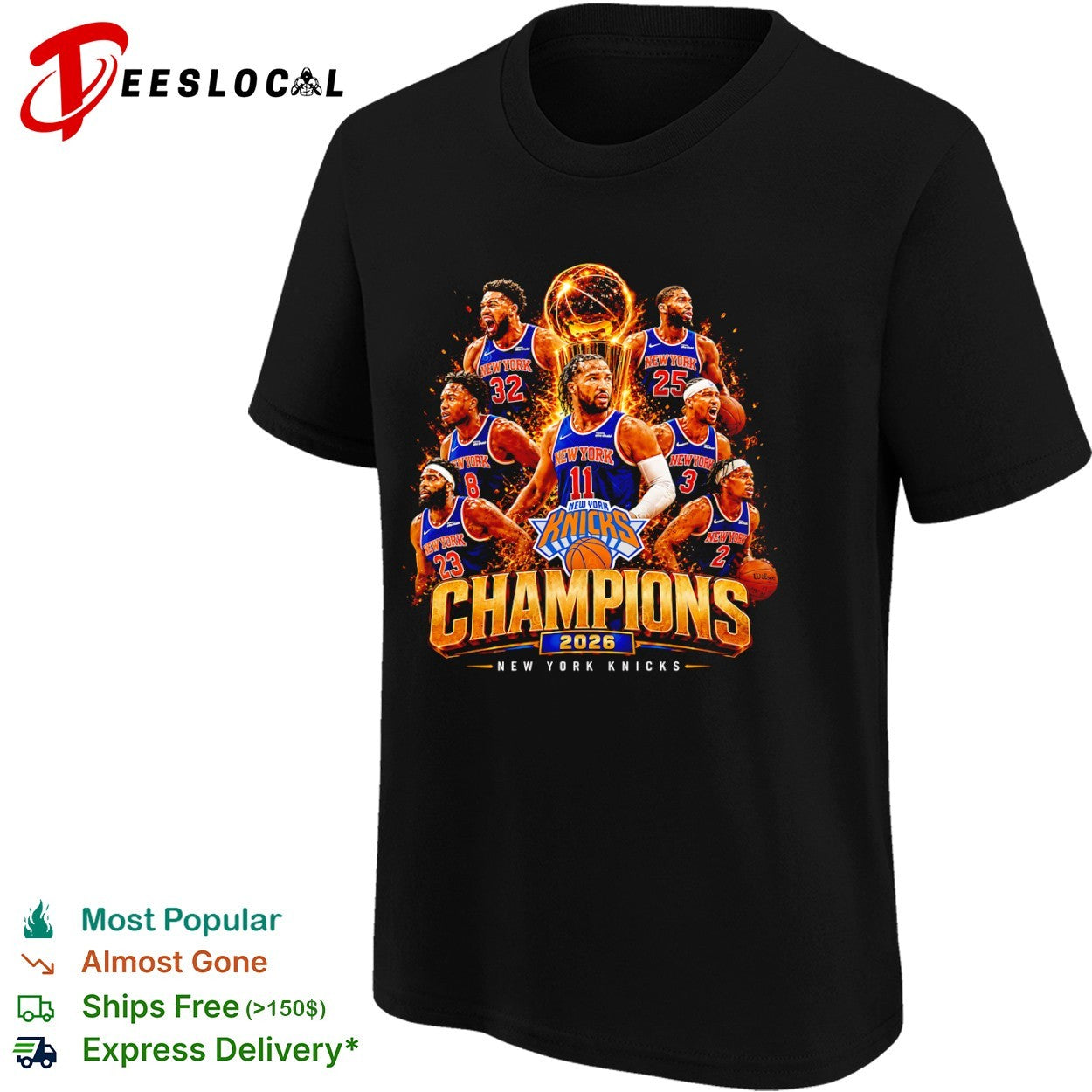Jalen Brunson Karl Anthony Towns New York Knicks 2026 Champions shirt