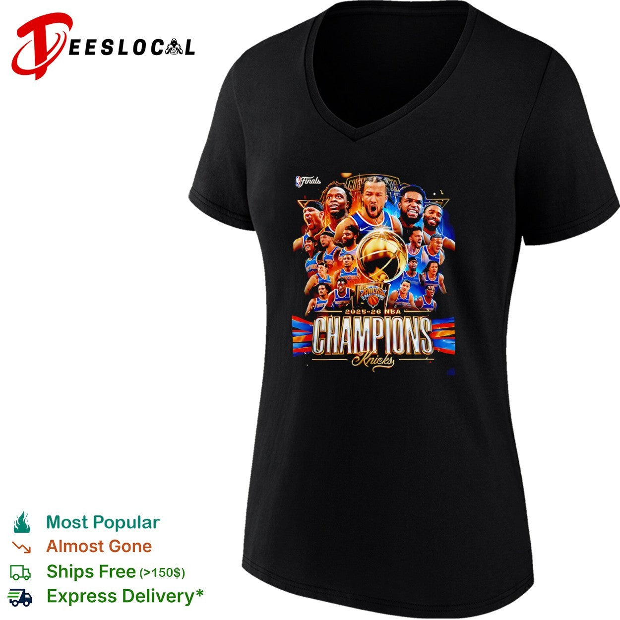 Jalen Brunson Karl Anthony Towns New York Knicks 2026 NBA Champions finals shirt