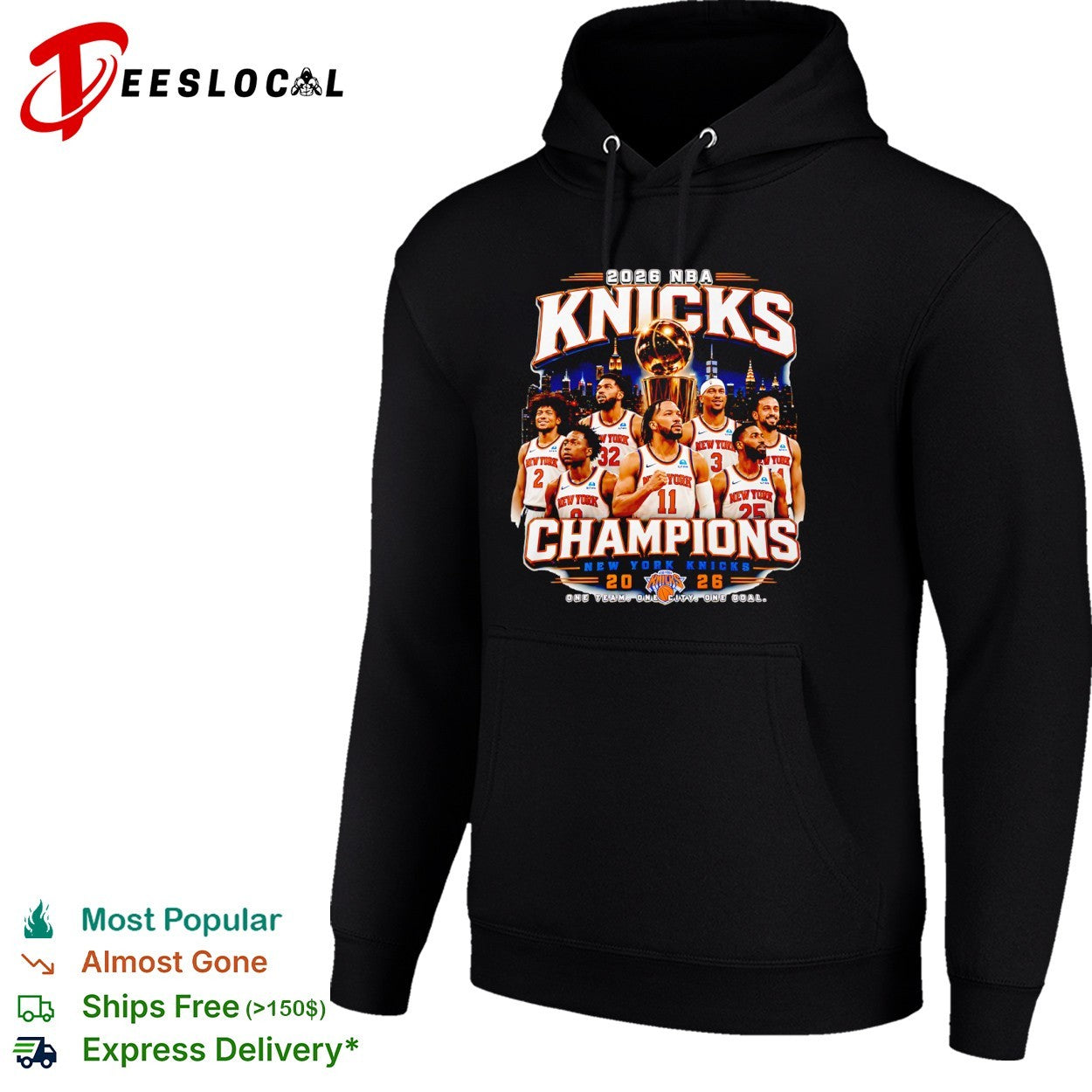Jalen Brunson Karl Anthony Towns New York Knicks 2026 NBA Champions team shirt