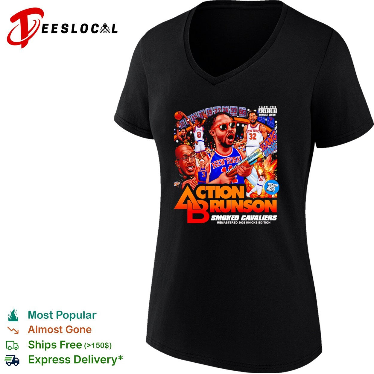Jalen Brunson Karl Anthony Towns New York Knicks Action Brunson Smoked Cavaliers shirt