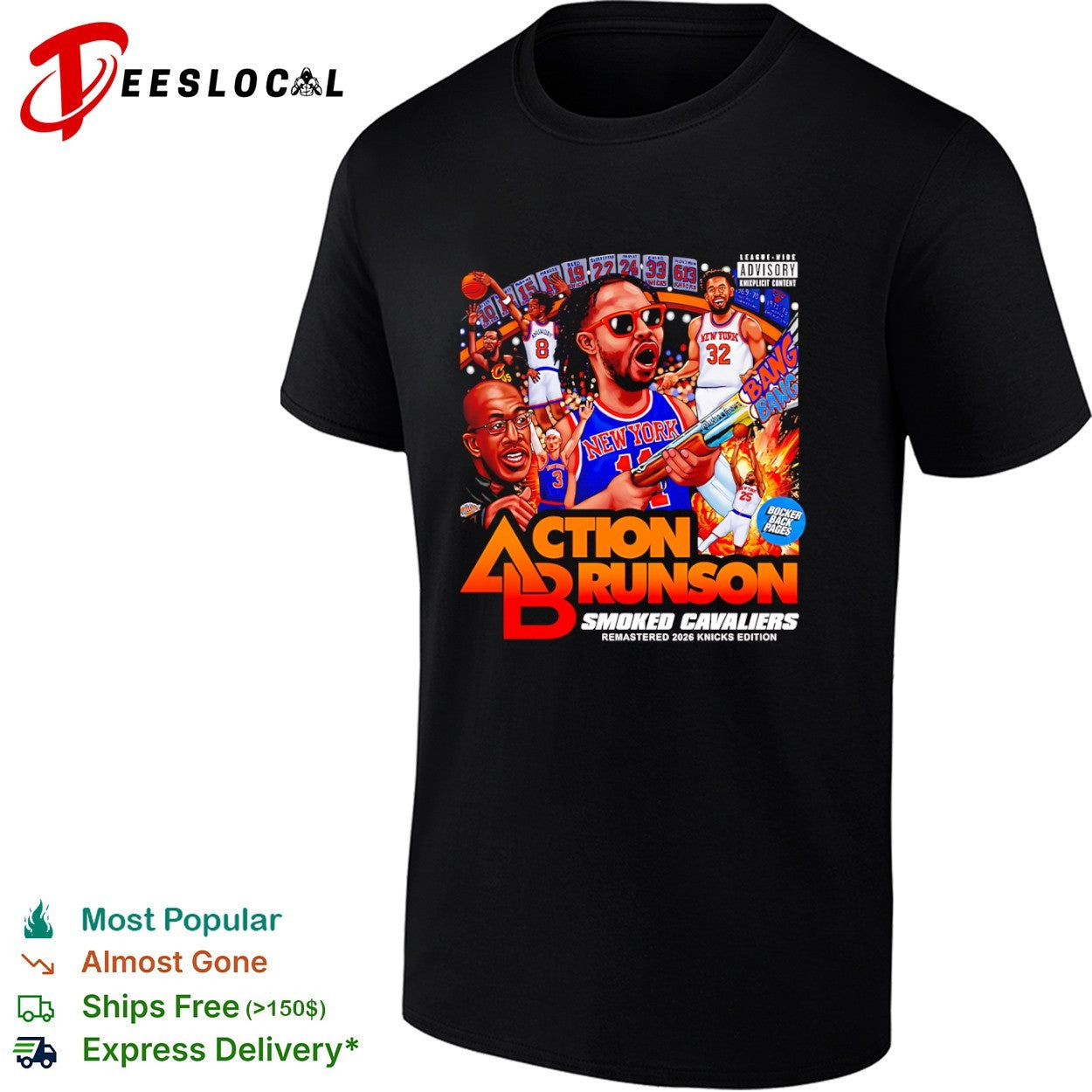 Jalen Brunson Karl Anthony Towns New York Knicks Action Brunson Smoked Cavaliers shirt