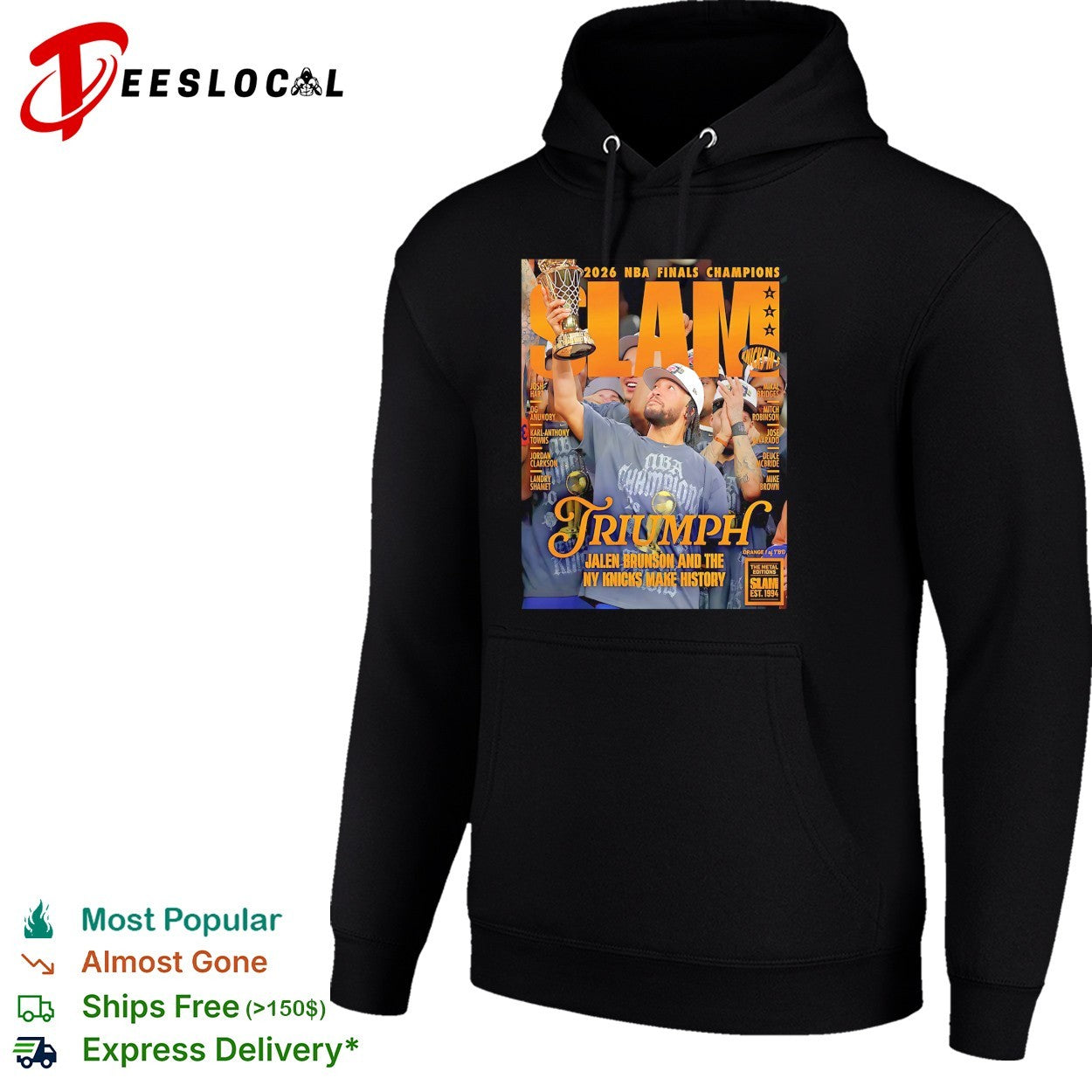 Jalen Brunson Make History The Orange Metal New York Knicks 2026 NBA Champions SLAM 263 Cover Triumph shirt