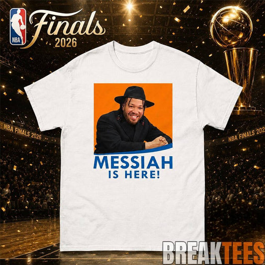 Jalen Brunson ‘Messiah Is Here’ 2026 NBA Finals Game 2 Shirt