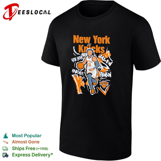 Jalen Brunson New York Knicks 11 dribbling shirt