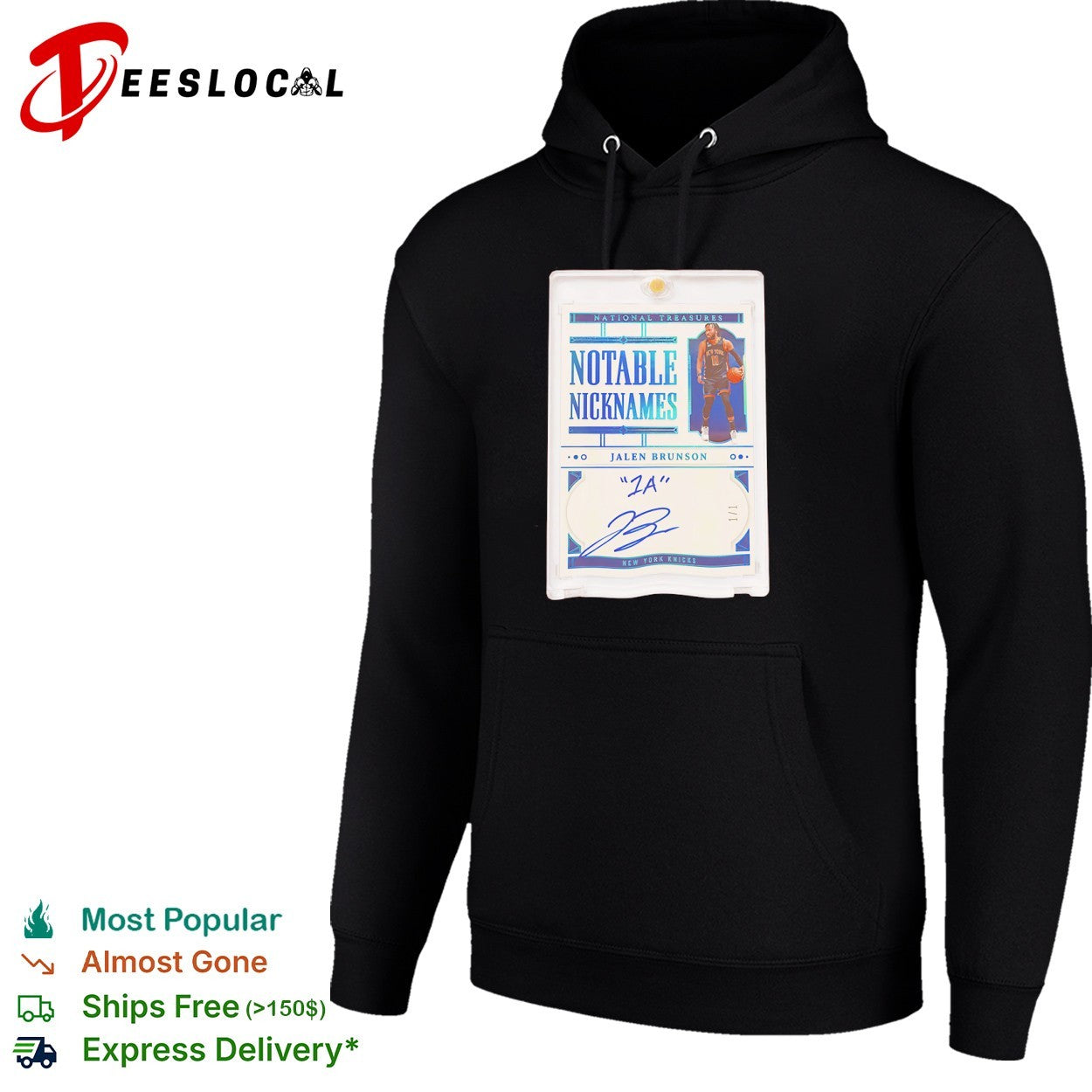 Jalen Brunson New York Knicks 1A trading card notable nicknames shirt