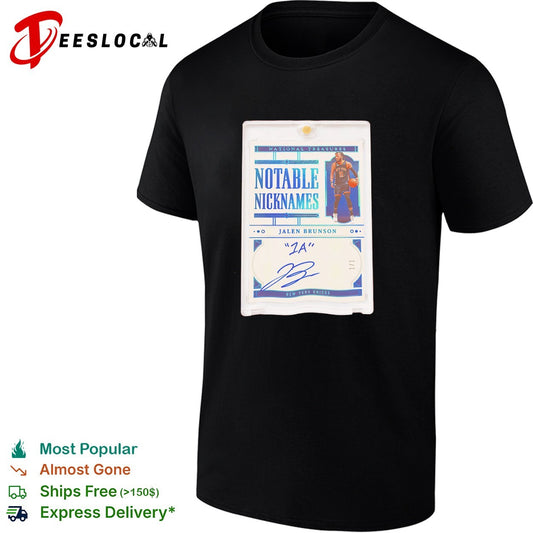 Jalen Brunson New York Knicks 1A trading card notable nicknames shirt