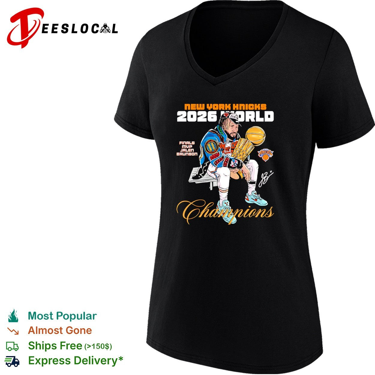 Jalen Brunson New York Knicks 2026 World Finals MVP Champions shirt