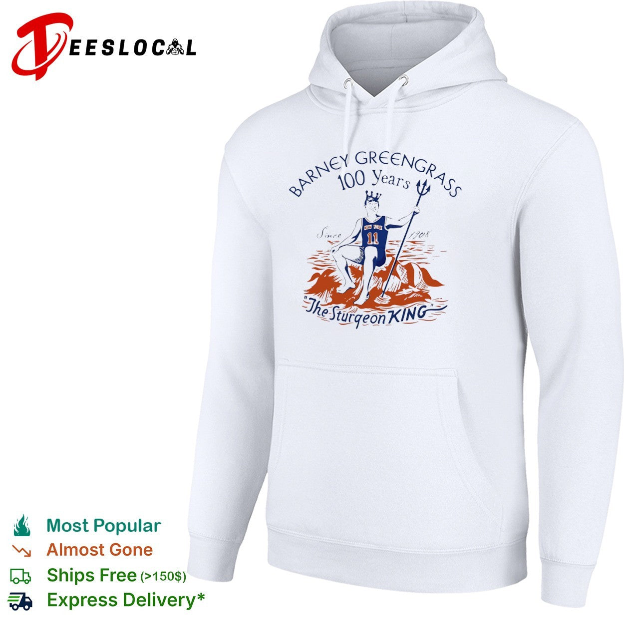 Jalen Brunson New York Knicks Barney Greengrass 100 Years Since 1908 Sturgeon King shirt