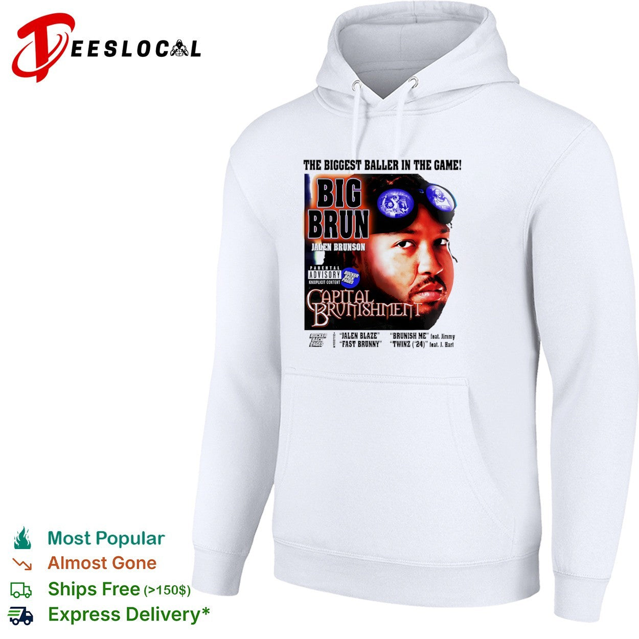 Jalen Brunson New York Knicks Big Brun Capital Brunishment Parody Rap Album shirt