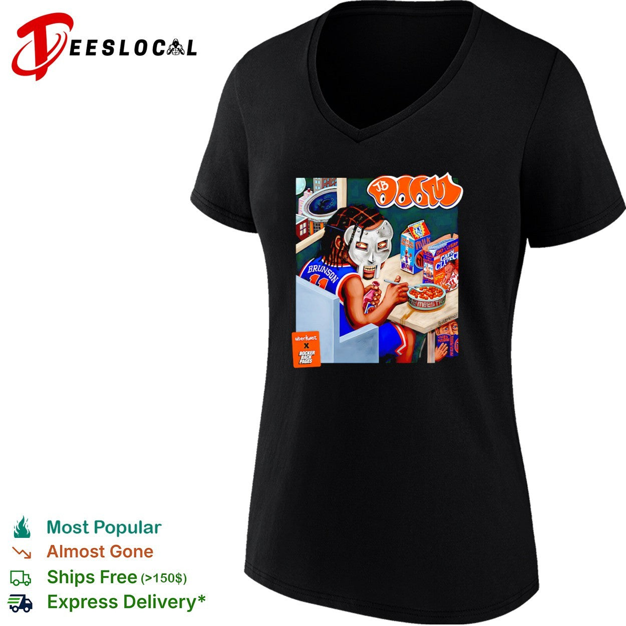 Jalen Brunson New York Knicks JB Doom Madvillainy Parody Capn Clutch Basketball shirt