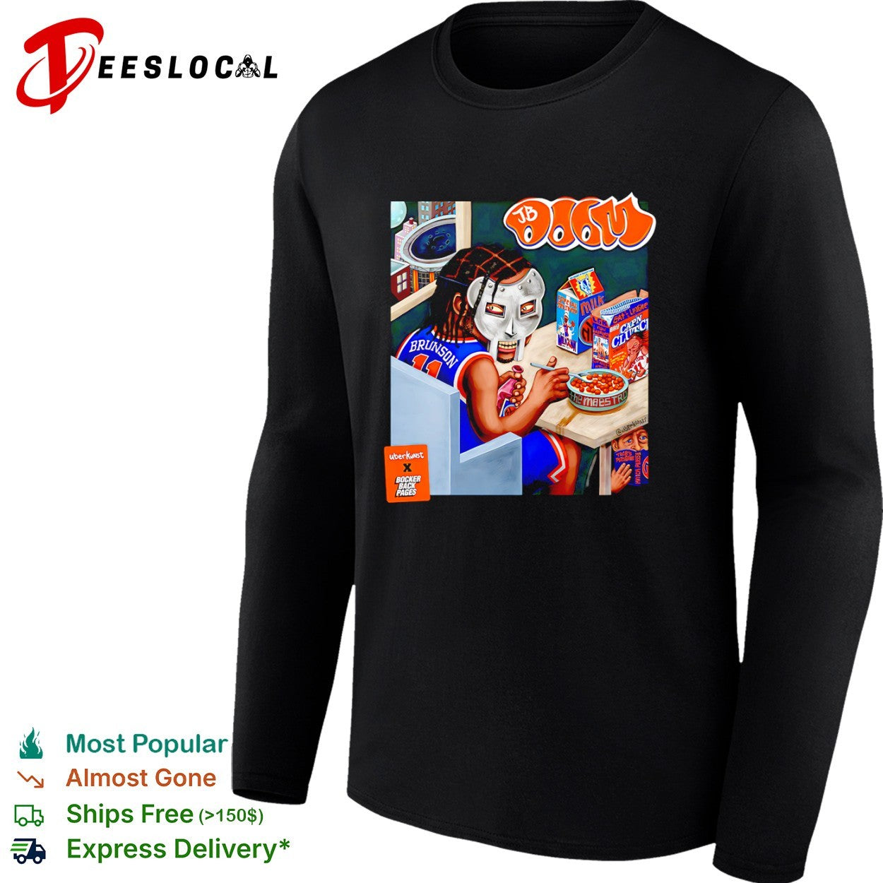 Jalen Brunson New York Knicks JB Doom Madvillainy Parody Capn Clutch Basketball shirt