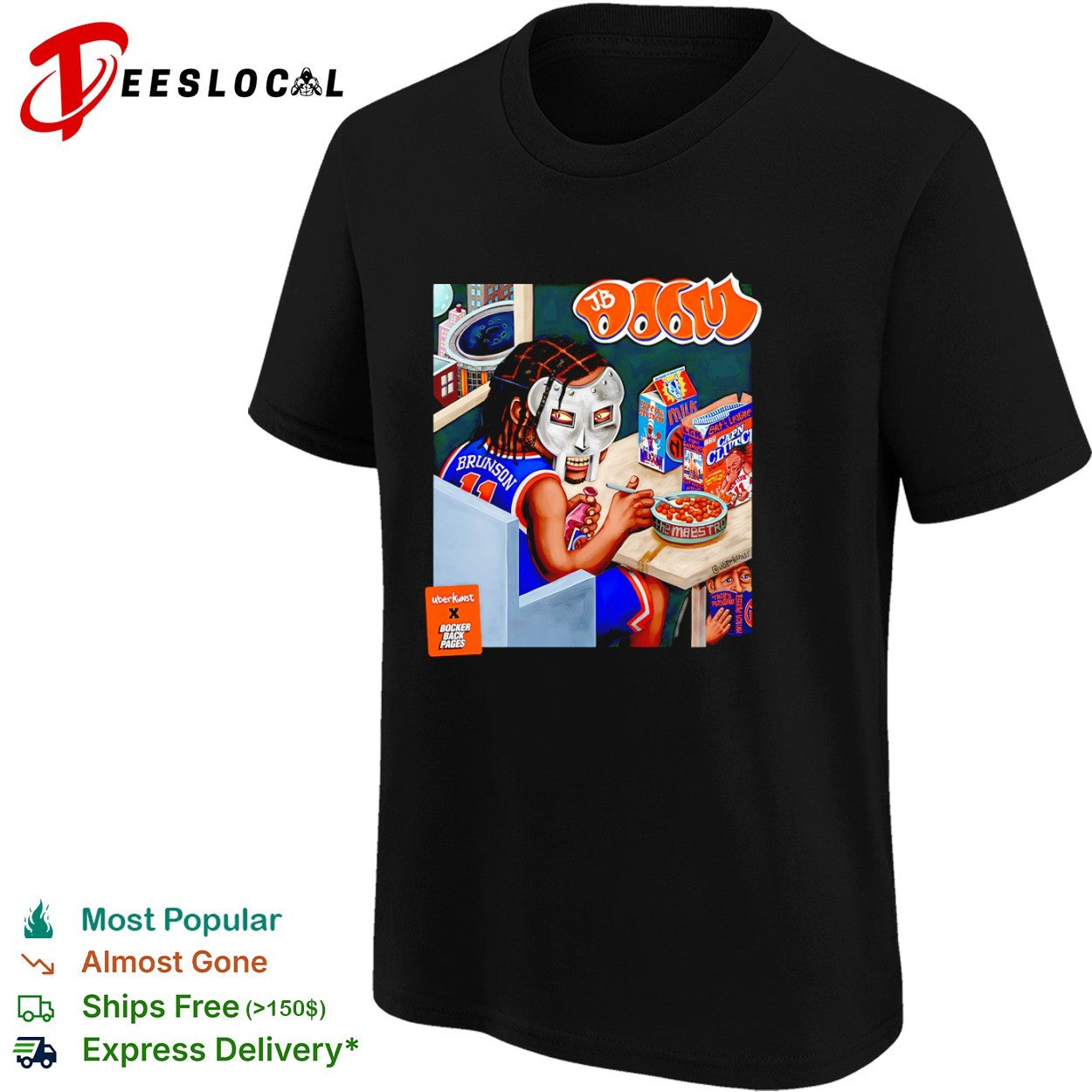 Jalen Brunson New York Knicks JB Doom Madvillainy Parody Capn Clutch Basketball shirt