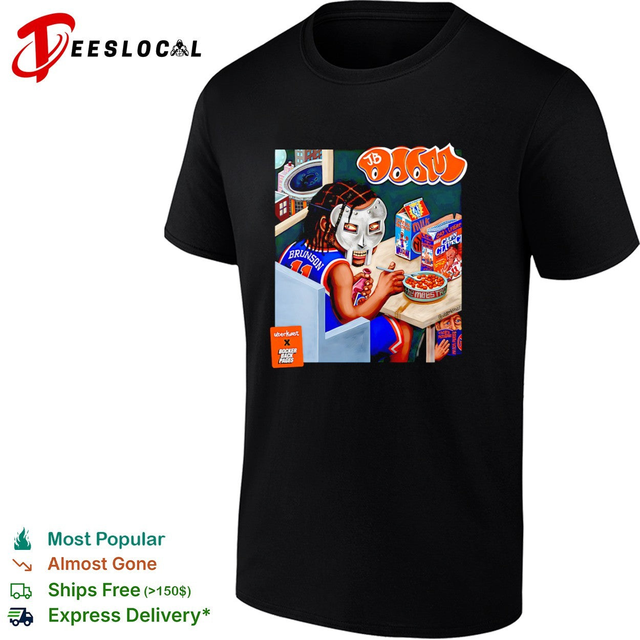 Jalen Brunson New York Knicks JB Doom Madvillainy Parody Capn Clutch Basketball shirt