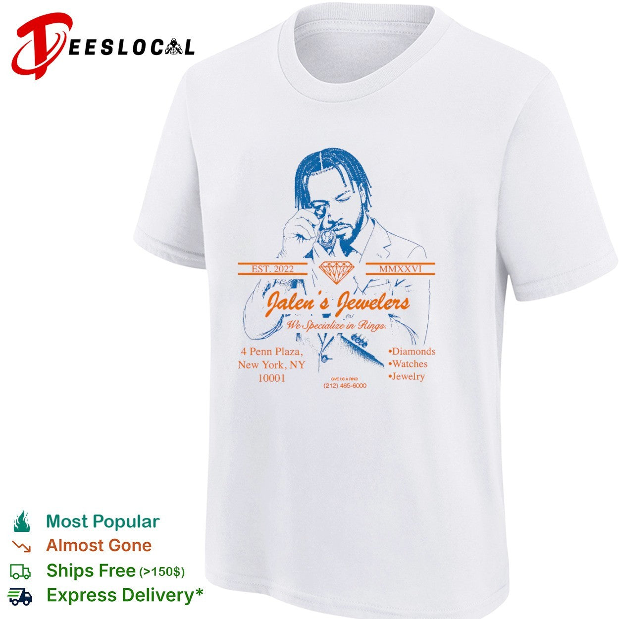 Jalen Brunson New York Knicks Jalen’s Jewelers We Specialize in Rings shirt