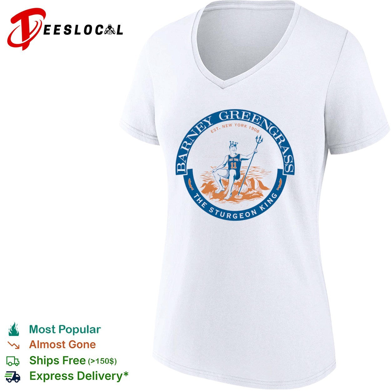 Jalen Brunson New York Knicks NBA Barney Greengrass the Sturgeon King est 1908 shirt