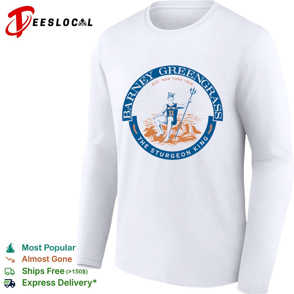 Jalen Brunson New York Knicks NBA Barney Greengrass the Sturgeon King est 1908 shirt