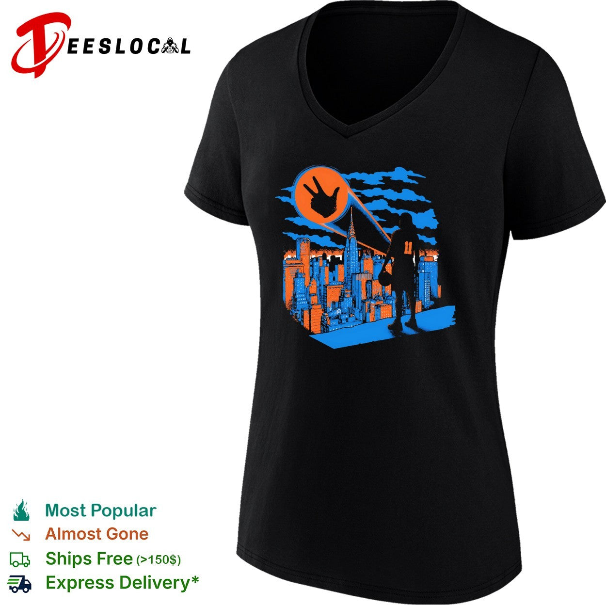 Jalen Brunson New York Knicks NBA Batman Gotham City Skyline Basketball shirt