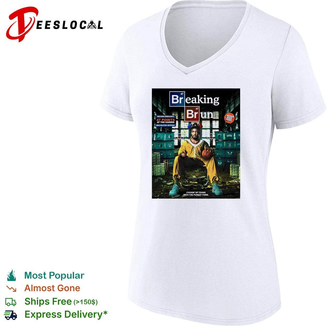 Jalen Brunson New York Knicks NBA Breaking Bad 47 Points at the Garden shirt