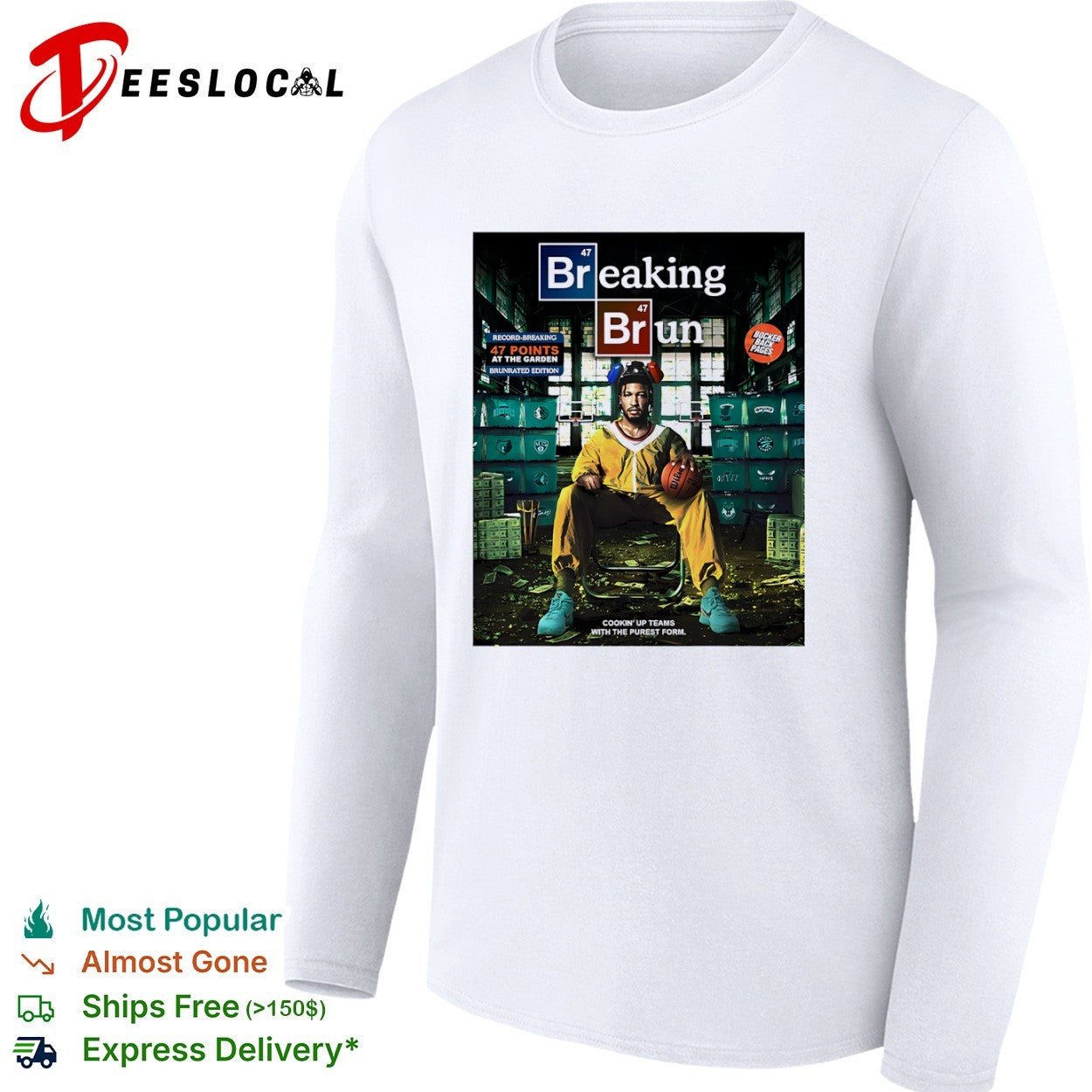 Jalen Brunson New York Knicks NBA Breaking Bad 47 Points at the Garden shirt