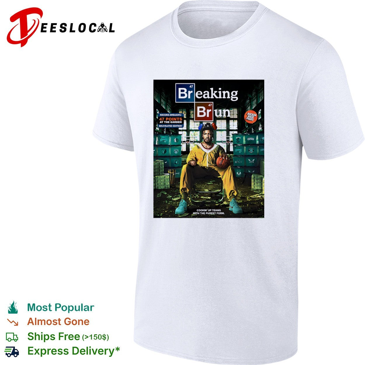 Jalen Brunson New York Knicks NBA Breaking Bad 47 Points at the Garden shirt
