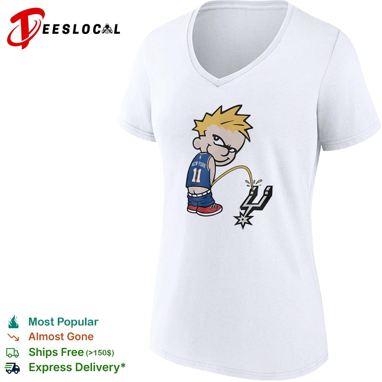 Jalen Brunson New York Knicks NBA Calvin Peeing on San Antonio Spurs shirt