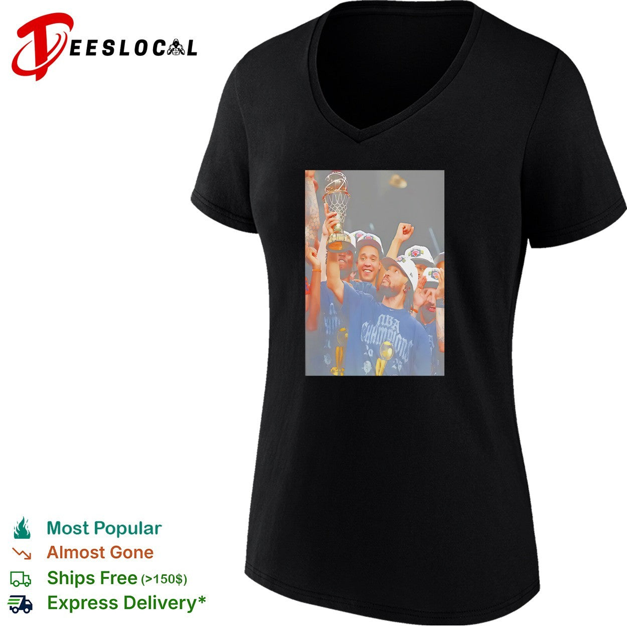 Jalen Brunson New York Knicks NBA Champions trophy celebration victory photo shirt