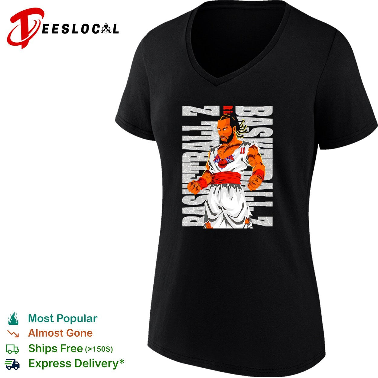 Jalen Brunson New York Knicks NBA Dragon Ball Z Super Saiyan Basketball Shirt