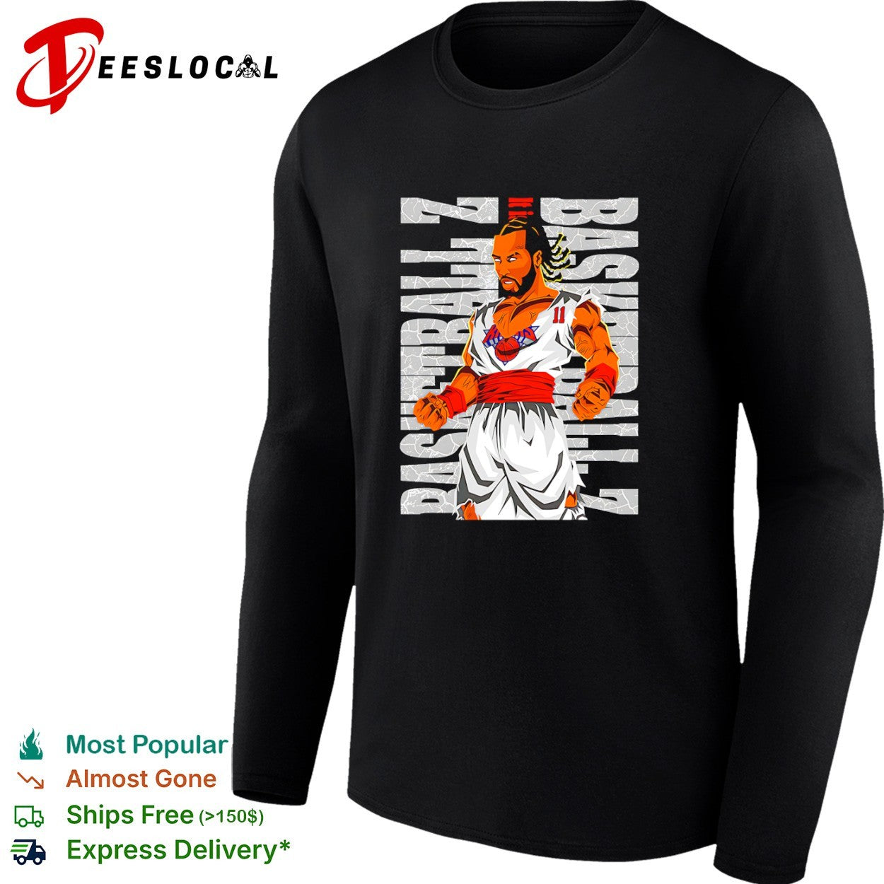 Jalen Brunson New York Knicks NBA Dragon Ball Z Super Saiyan Basketball Shirt