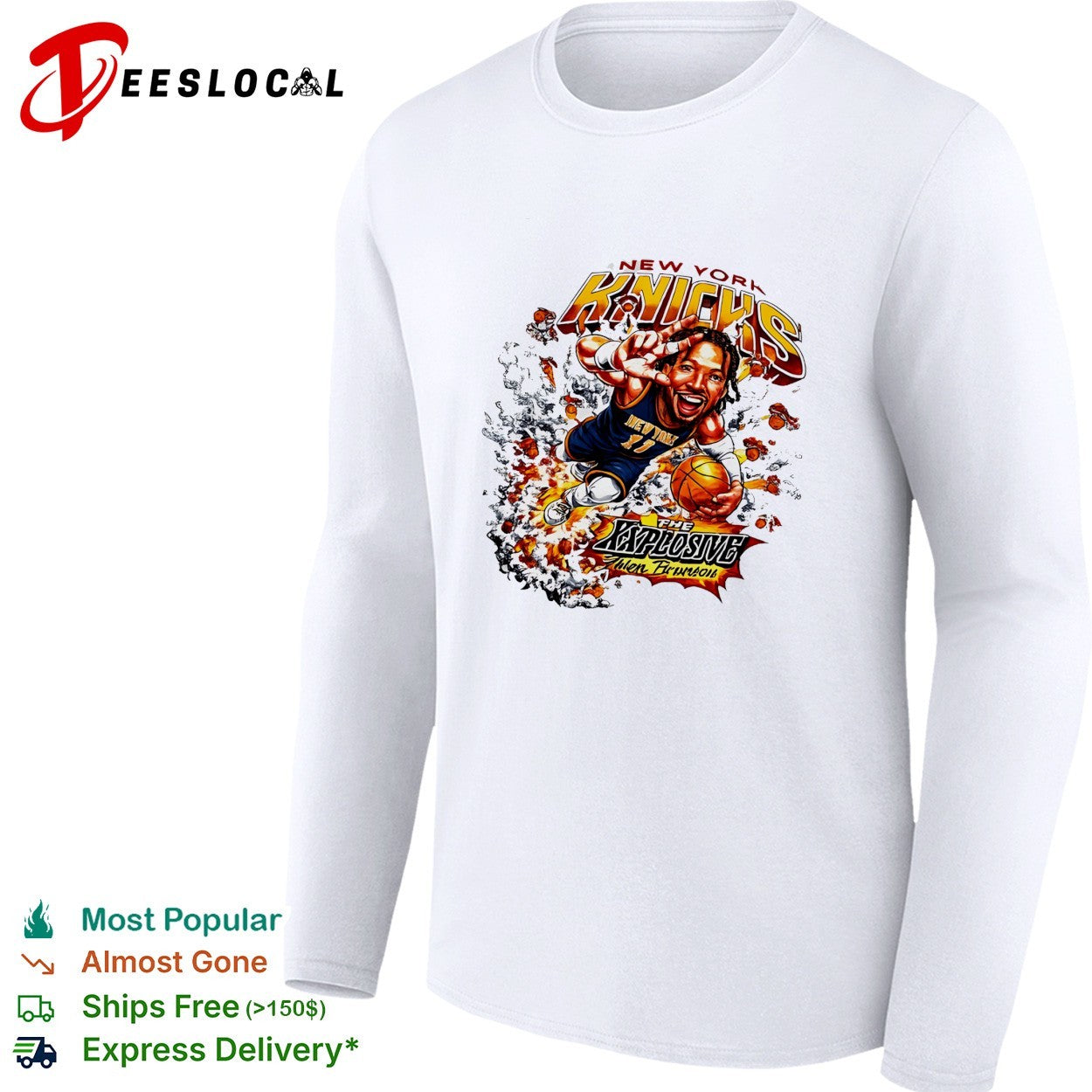 Jalen Brunson New York Knicks NBA Finals 2026 The Explosive caricature shirt