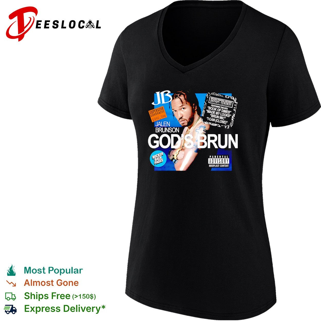 Jalen Brunson New York Knicks NBA Gods Brun Book of Dimes Made My Looks shirt