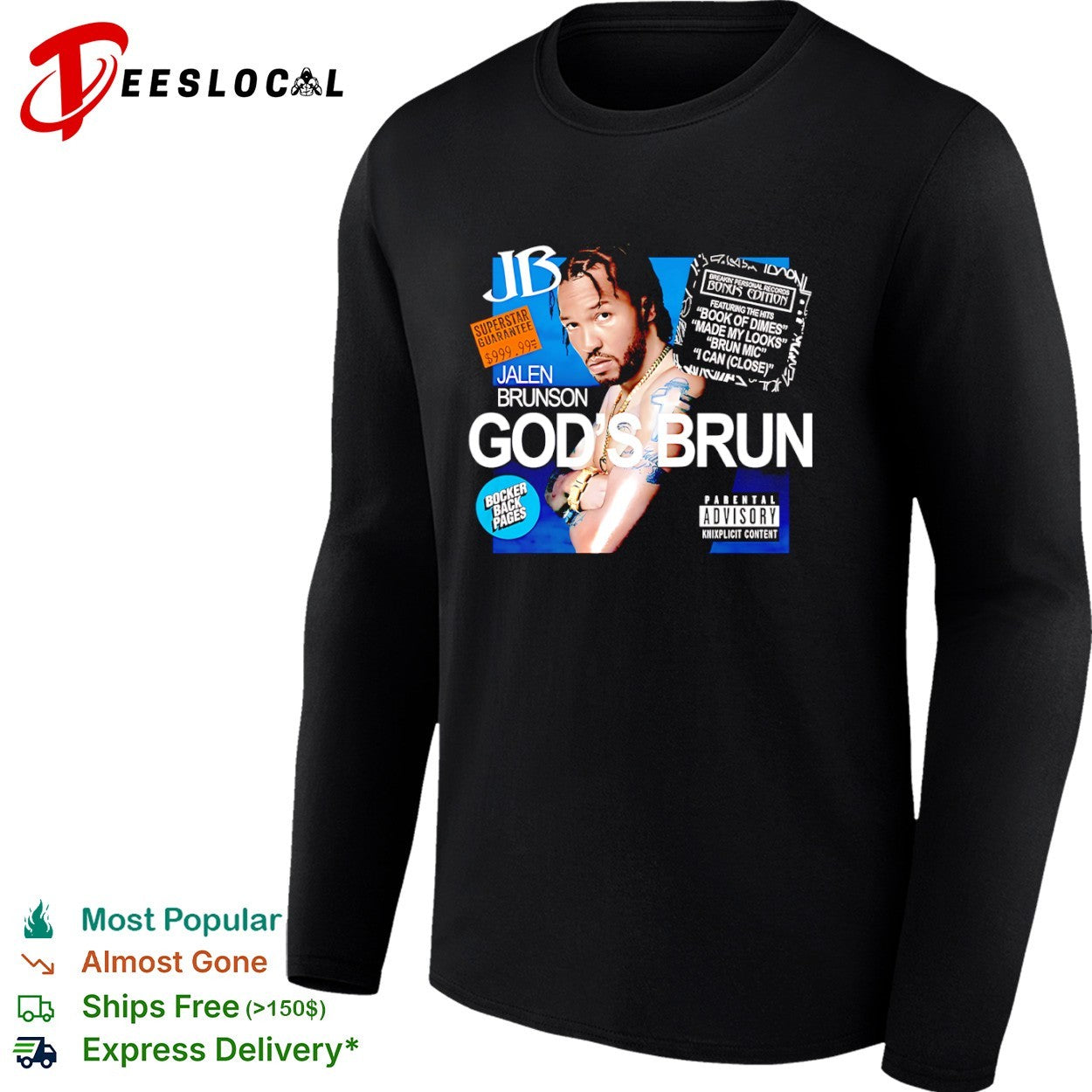 Jalen Brunson New York Knicks NBA Gods Brun Book of Dimes Made My Looks shirt