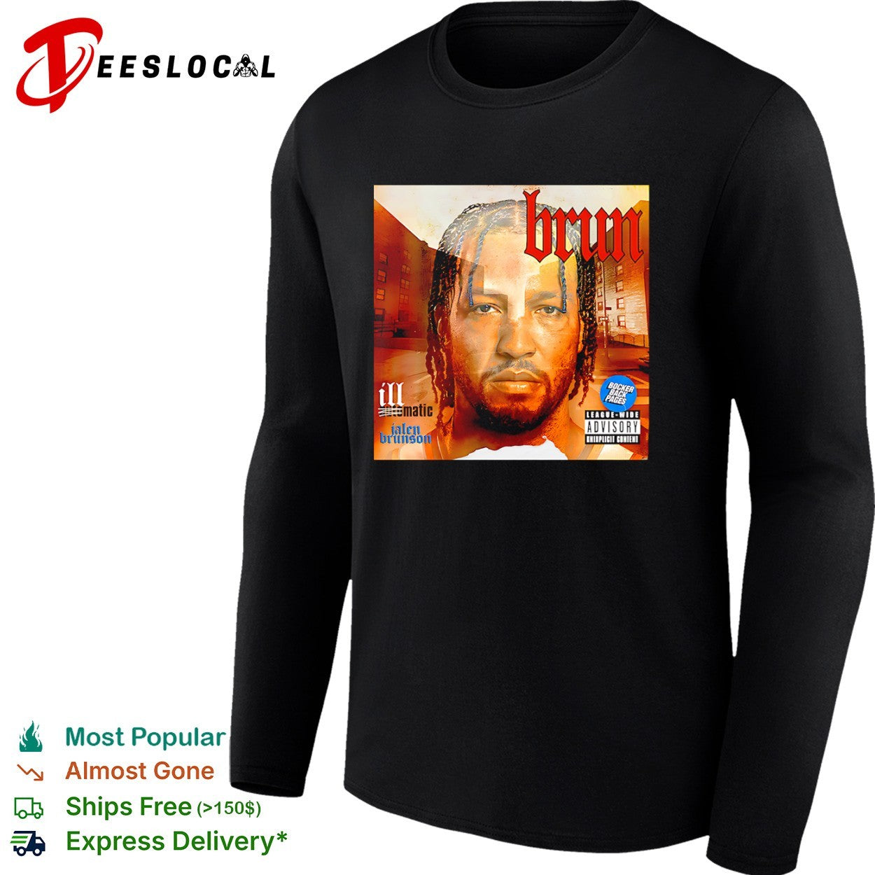 Jalen Brunson New York Knicks NBA Illmatic Nas Parody Bocker Back Pages shirt