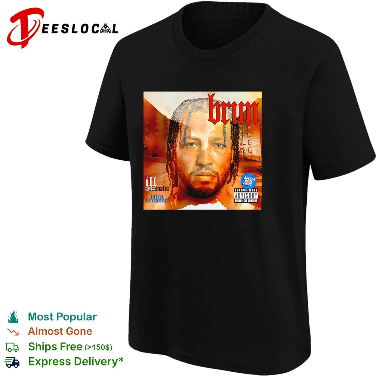 Jalen Brunson New York Knicks NBA Illmatic Nas Parody Bocker Back Pages shirt