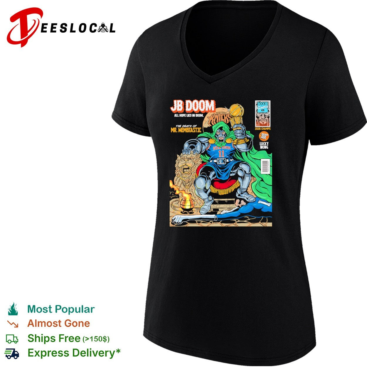Jalen Brunson New York Knicks NBA JB Doom Death of Mr Wembtastic shirt