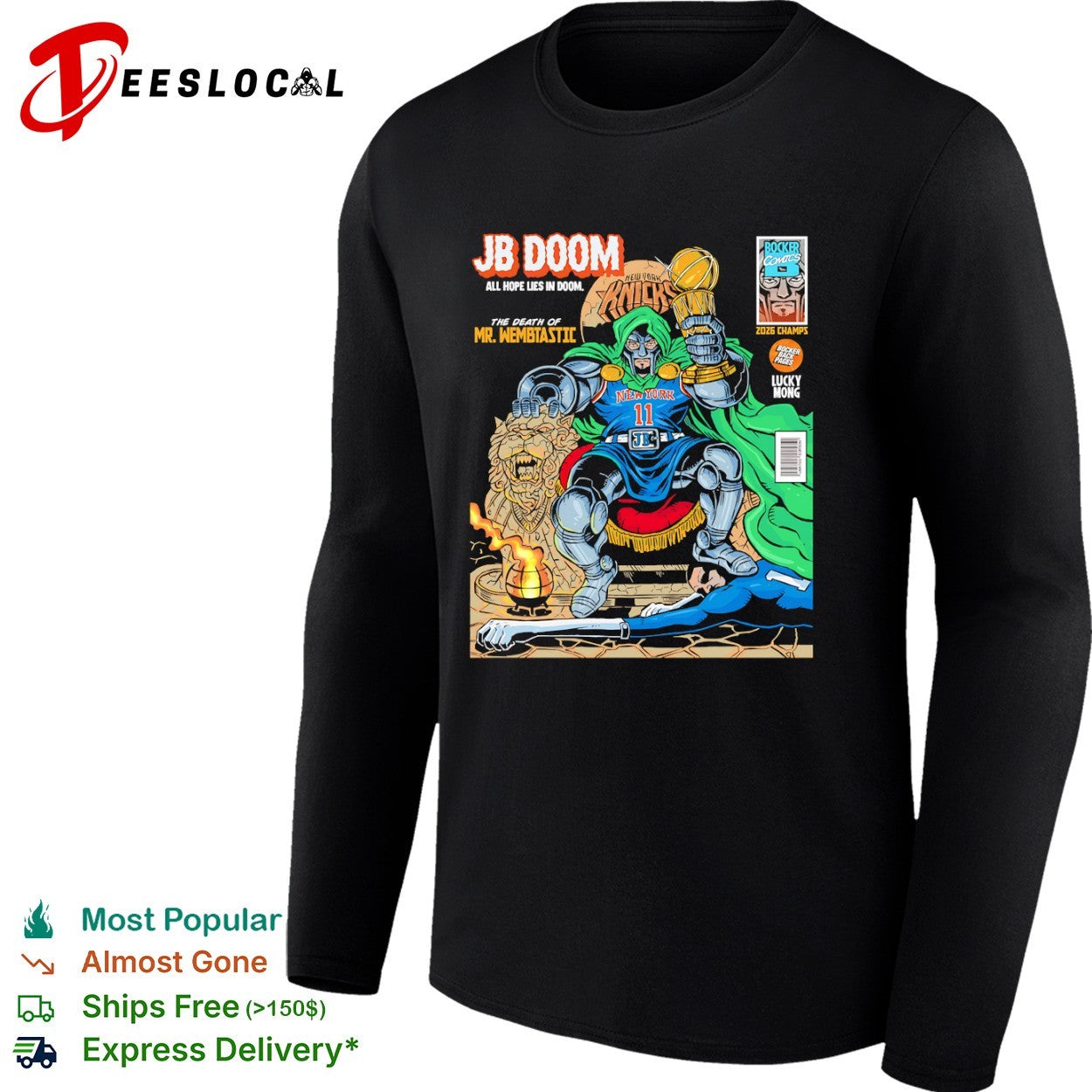 Jalen Brunson New York Knicks NBA JB Doom Death of Mr Wembtastic shirt