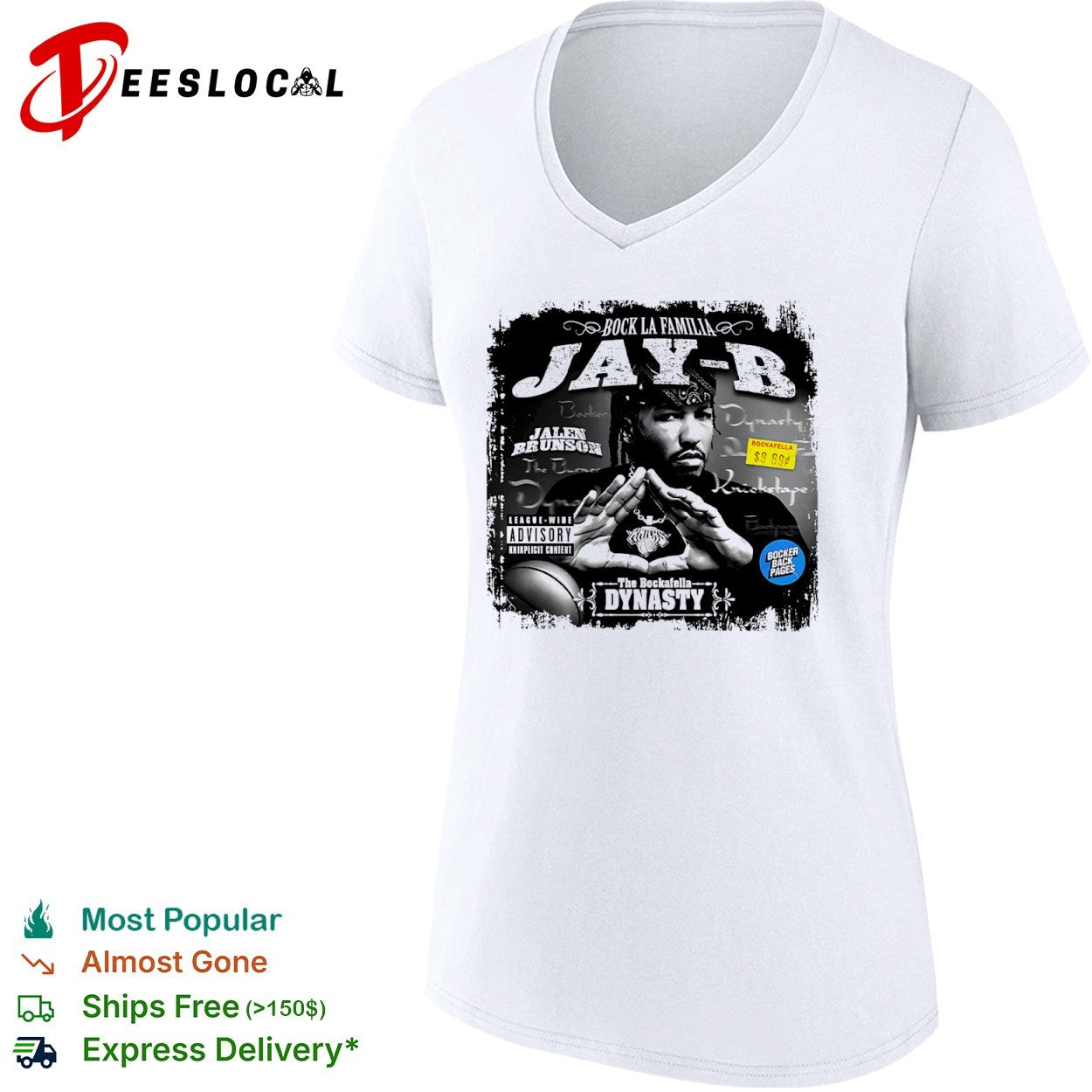Jalen Brunson New York Knicks NBA Jay Z The Dynasty parody Bock La Familia shirt