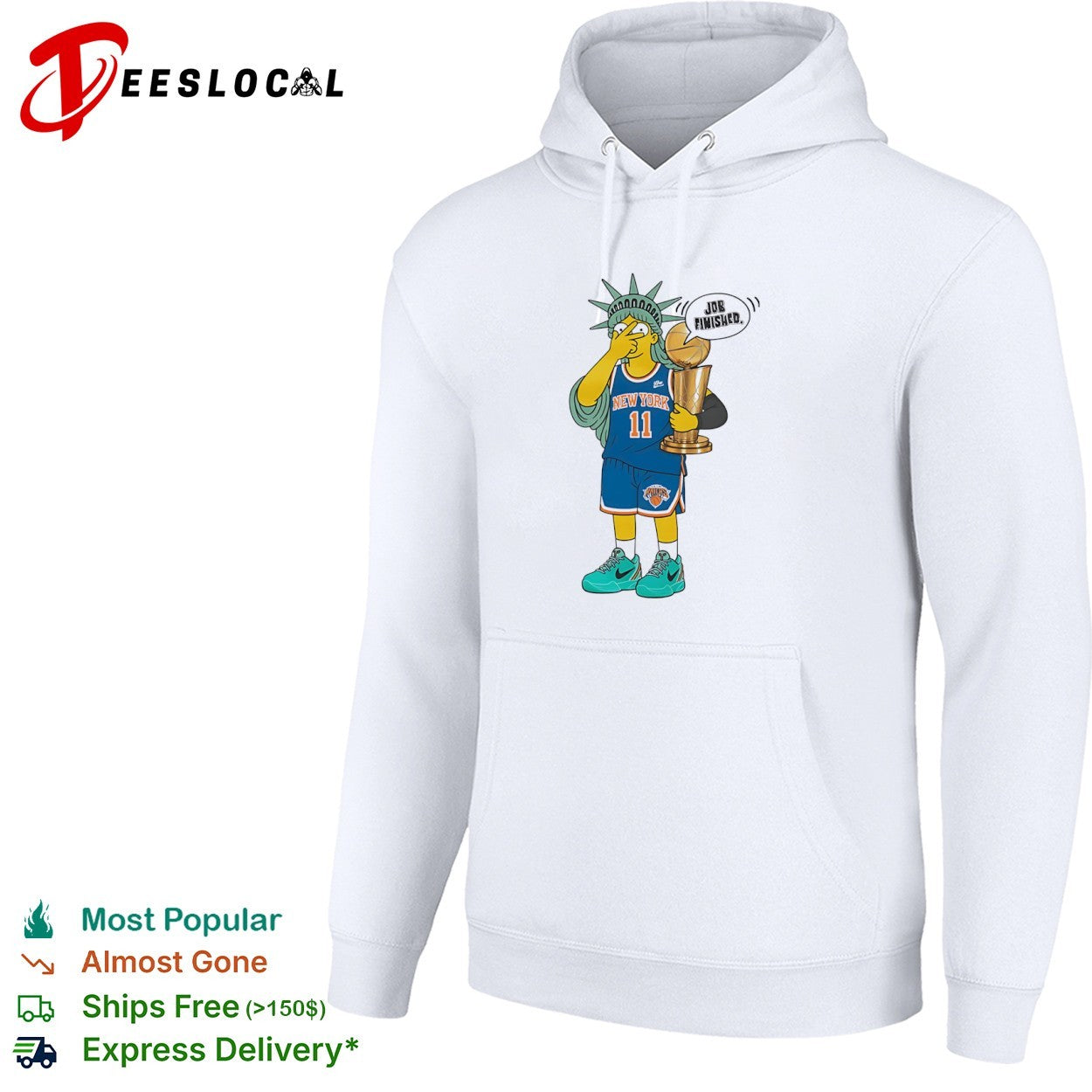 Jalen Brunson New York Knicks NBA Job Finished Statue of Liberty shirt