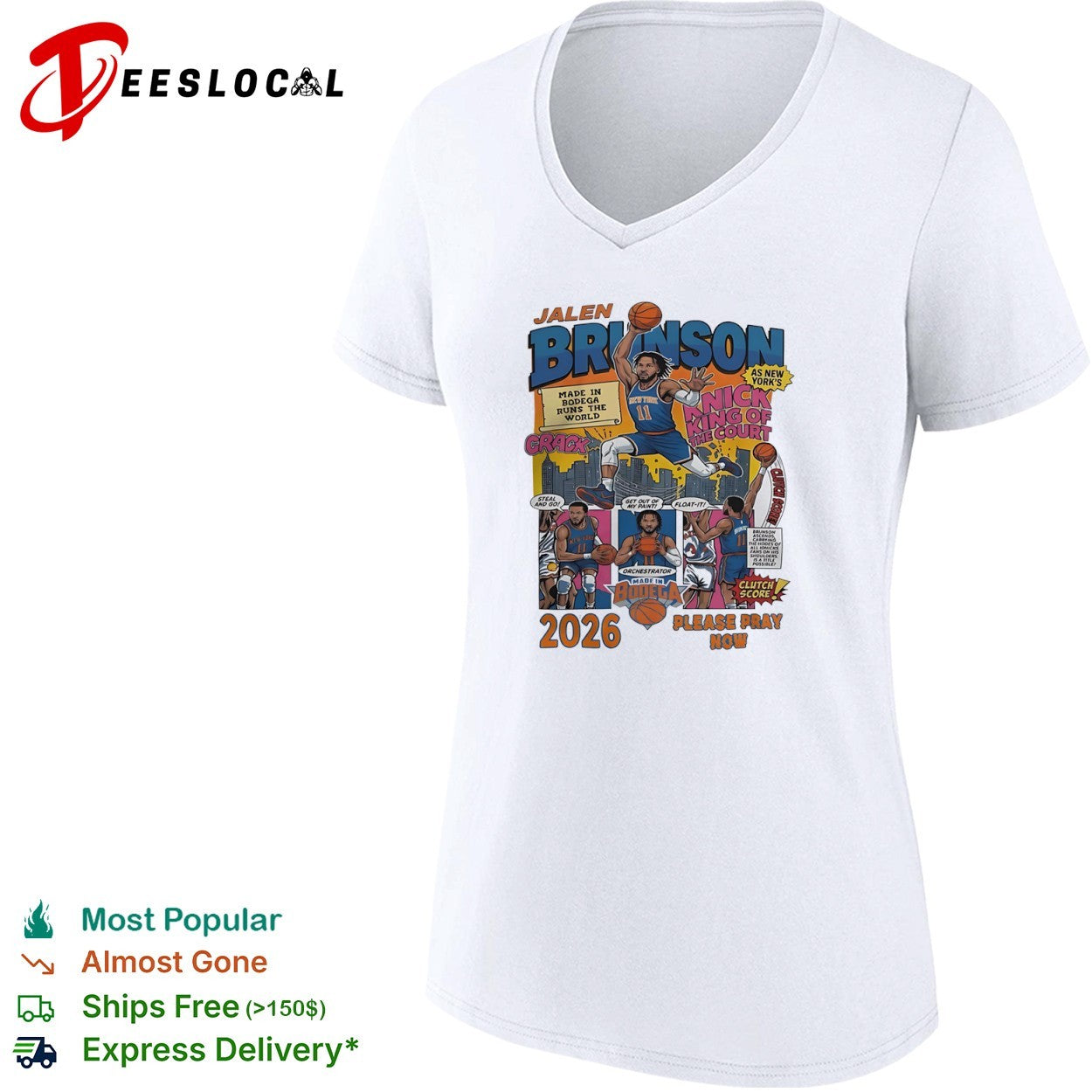 Jalen Brunson New York Knicks NBA Made in Bodega King of the Court 2026 shirt