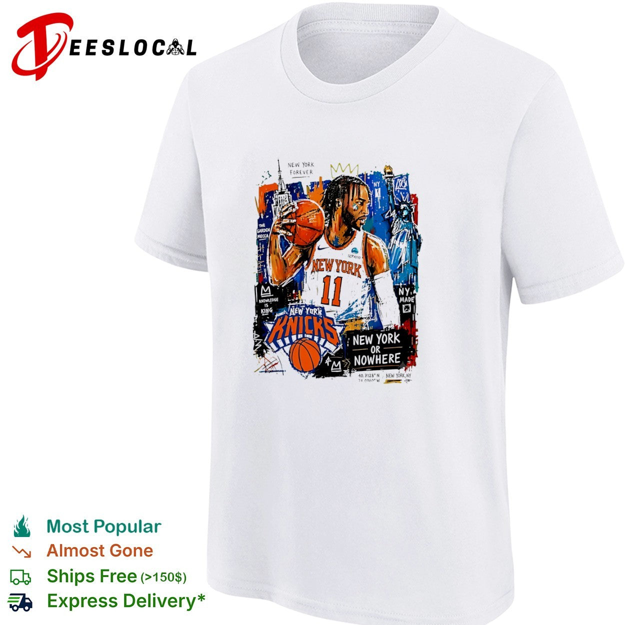 Jalen Brunson New York Knicks NBA New York Forever Garden Mecca New York or Nowhere shirt
