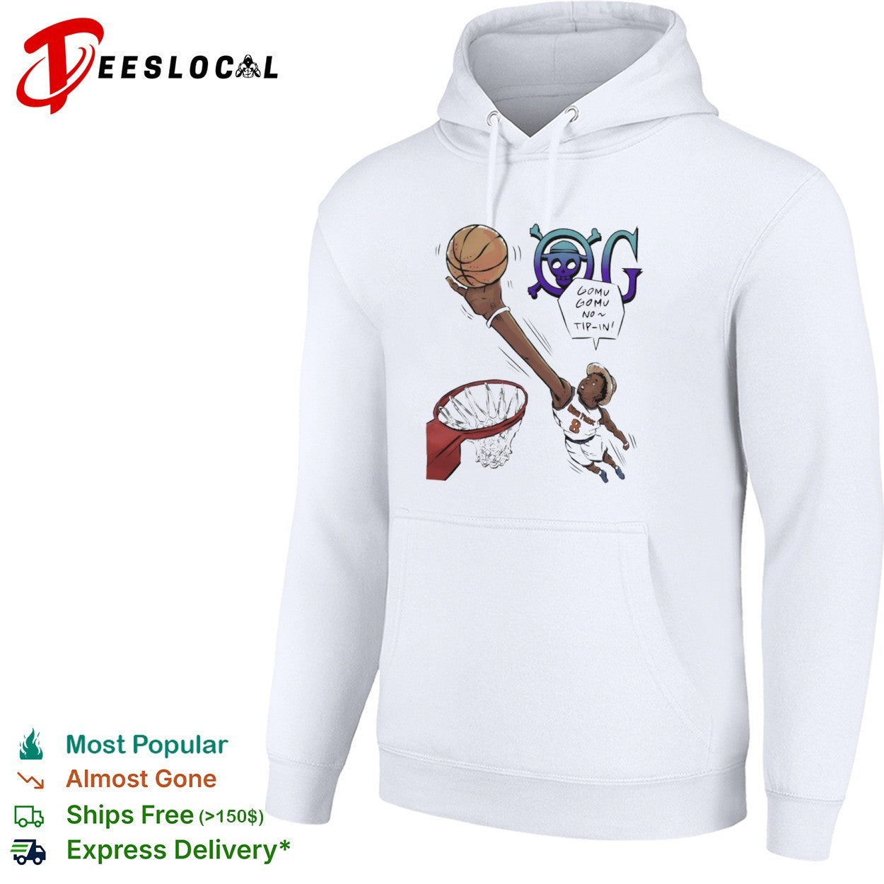 Jalen Brunson New York Knicks NBA One Piece Gomu Gomu no Tip In shirt
