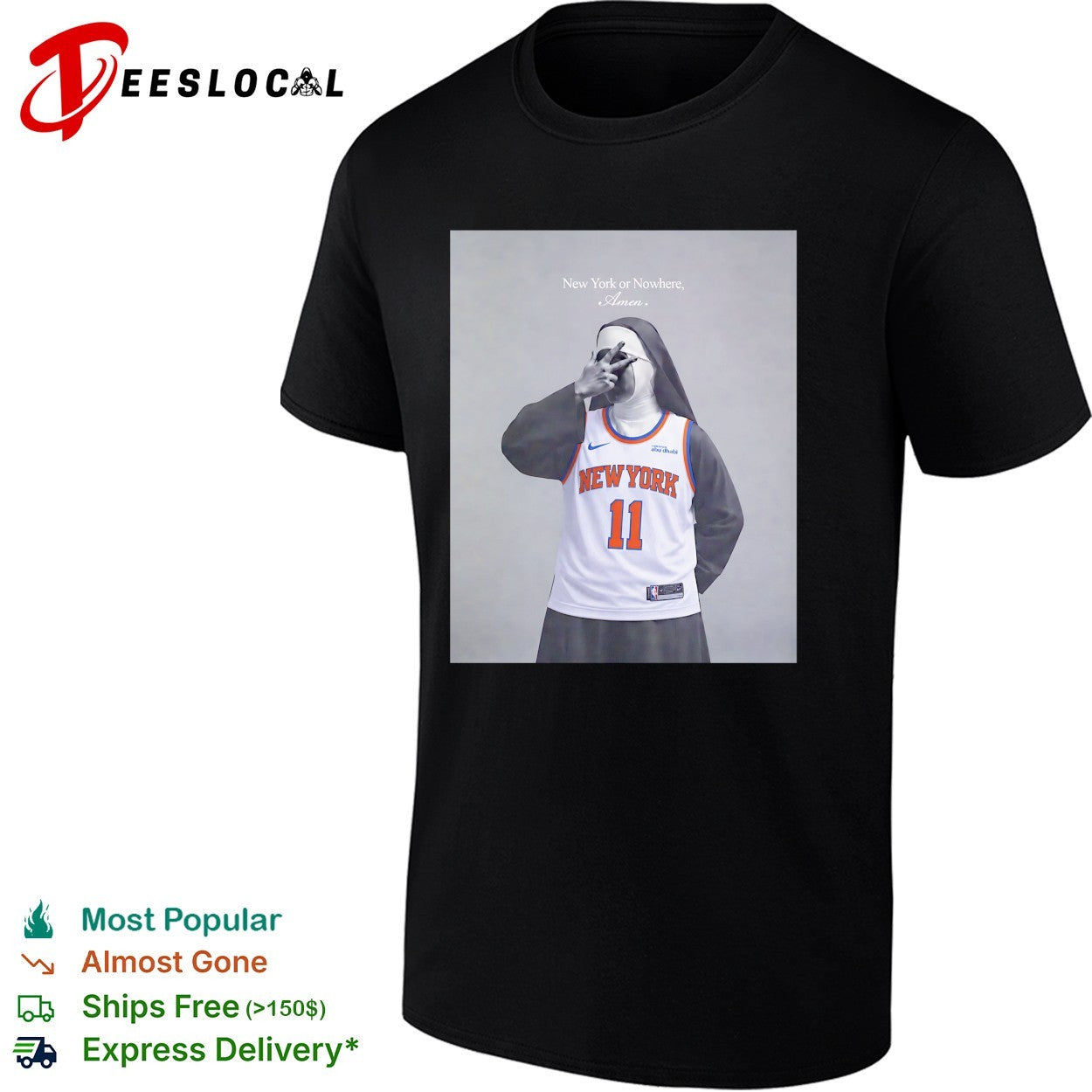 Jalen Brunson New York Knicks NBA Parody New York or Nowhere Amen shirt
