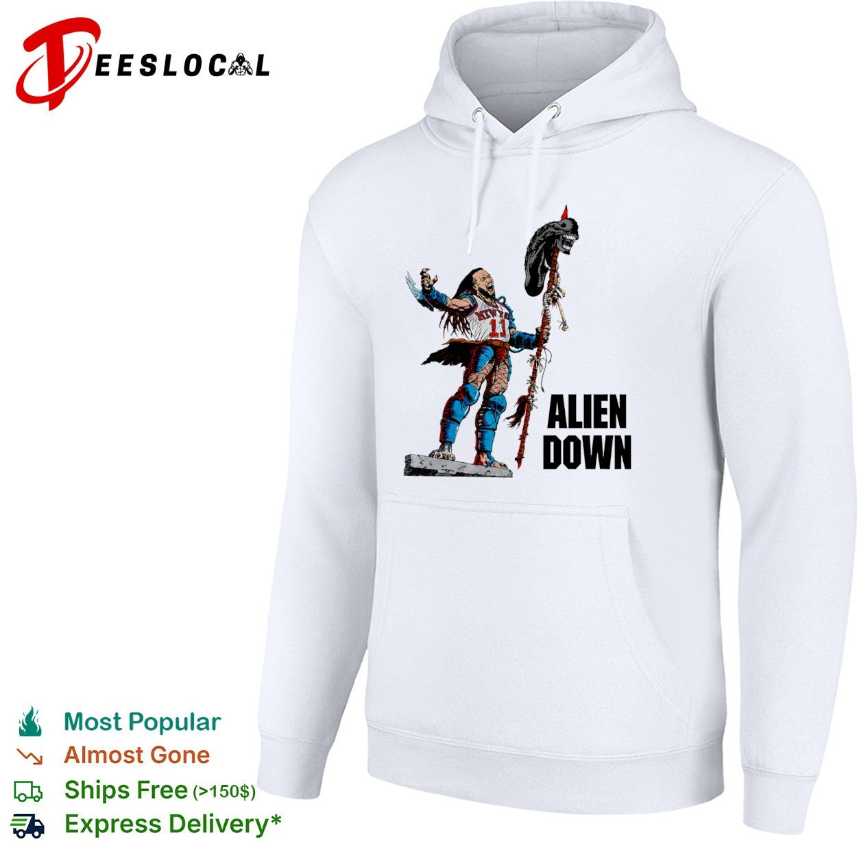 Jalen Brunson New York Knicks NBA Predator Alien Down parody shirt