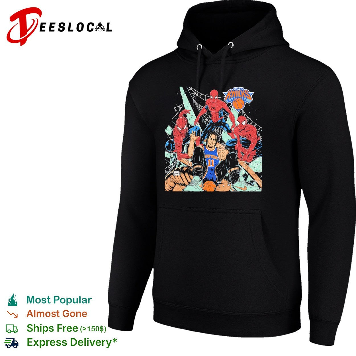 Jalen Brunson New York Knicks NBA Spider-Man Gunner Comics shirt