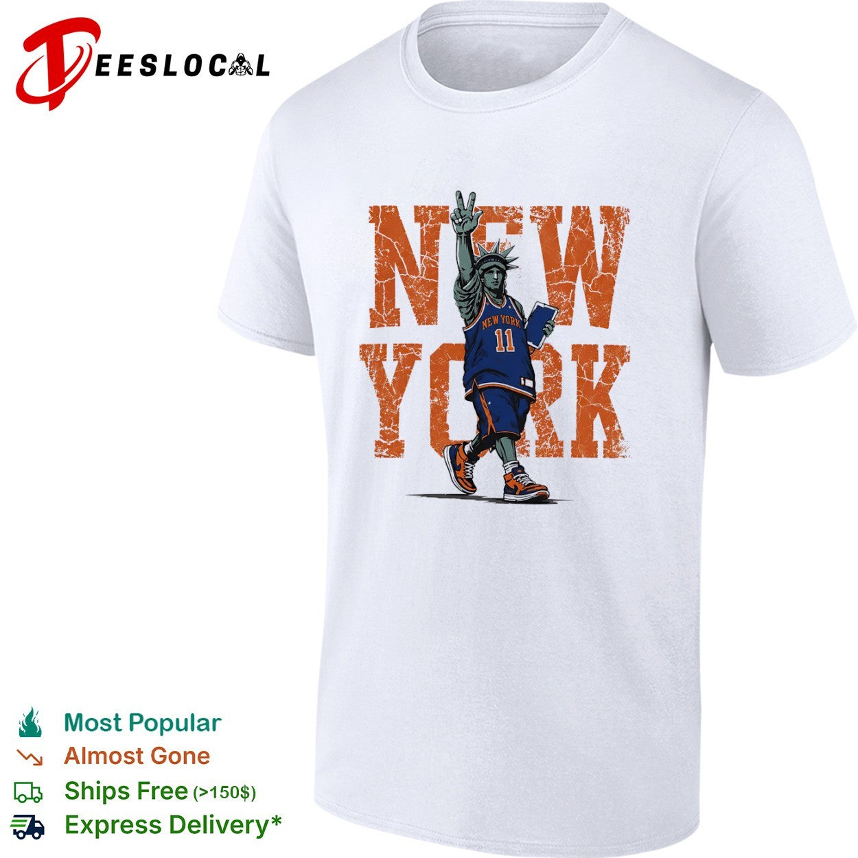 Jalen Brunson New York Knicks NBA Statue of Liberty shirt