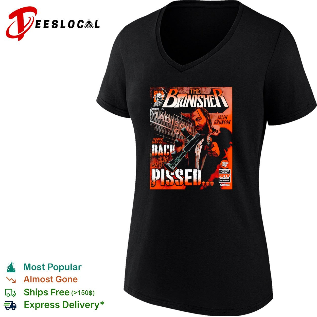 Jalen Brunson New York Knicks NBA The Brunisher he is back and he is pissed shirt
